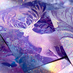 AUREUO Galaxy Glitter Acrylic Paint Set - 8 Twinkle Colors 0.71 Fl Oz / 21ml Tubes Sparkling Art Paints for Crafts Decor Non-toxic Painting Supplies for Artists