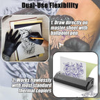 50 Sheets Tattoo Transfer Paper A4 Size Professional Thermal Stencil Paper for Artists, Dual Use with Copier or Hand Drawing, Cut-to-Fit Design
