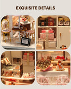 Miniature House Kit, Miniature Dollhouse for Beginners, Mayberry Street Miniatures, Model Building Craft Diorama Kit, Ideal Gifts for Birthday, Easter Christmas(Chocolate Shop)