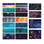 20 Rolls Galaxy Washi Tape Set Stars Arts Adhesive Tapes Gold Silver Foil Decorative Masking Tape Sets for Craft, Kids, Scrapbook, DIY, Gift Wrapping