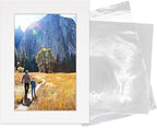 6x8 Mat for 8x10 Frame - Precut Mat Board Acid-Free Show Kit with Backing Board, and Clear Bags White 6x8 Photo Matte Made to Fit a 8x10 Picture Frame Matboard for Framing, Pack of 10 Mats