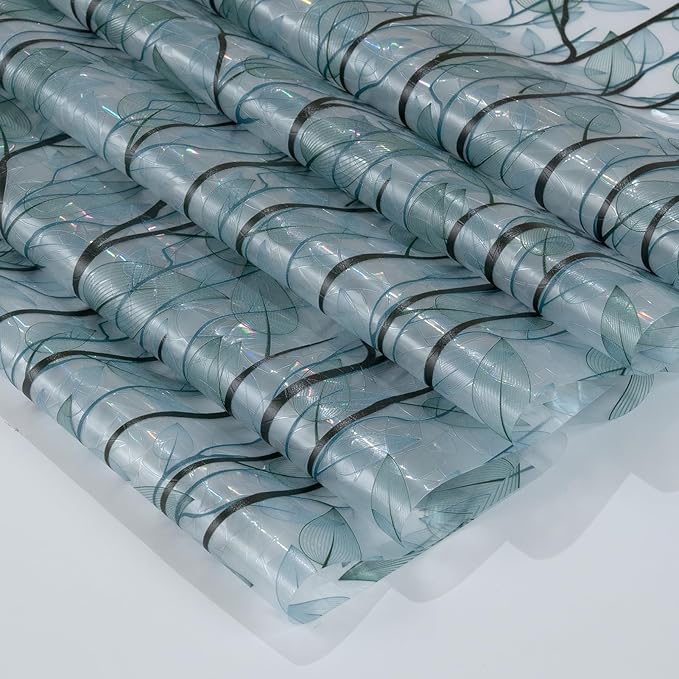 DKTIE Nature Pattern Rainbow Window Film Decorative Stained Glass Window Film Static Cling Films Easy Apply Removable Comes with Tools (U1747-rainbow, 17.7" x 78.7")