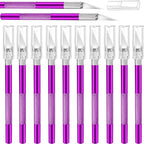 15 Pack Exacto Knife Set, Hobby Knife, Back to School Supplies Craft Knifes Kit for Art, Carving, DIY, Scrapbooking, Art, Cutting, Stencil(Purple)