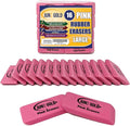 June Gold 16 Pink Rubber Erasers - This All-Purpose Eraser is not Too Hard and not Too Soft and is Perfect for classrooms, Homes & Offices