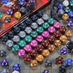CiaraQ DND Polyhedral Dice (100pcs) with A Dice Bag Compatible with Dungeons and Dragons DND RPG MTG Role Playing Table Games (D12 dice, 10 colors-100 pcs)