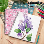 4 Pack Sketch Book, 8.5 x 11Inch Sketchbook, 68lb/100gsm Top Spiral Bound Sketch Pad, Acid Free Art Supplies Drawing Painting Sketching Paper for Woman Artists (30 Sheets Each)