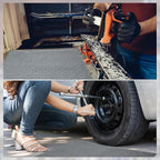 Hoolerry Oil Absorbent Pads Weight Dimpled Pad Garage Accessories Water Absorbent Mat Oil Spill Mat for Absorbing Protecting Home Garage Basement(15 x 19.7 Inch,Gray,200 Pcs)