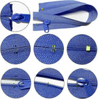 DOITEM Zipper Tape 3 mm Nylon Endless Zipper Set with Slider - 5 Colors