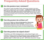 Classroom Posters - 20pcs Set 16” x 11” Educational Posters For Toddlers 1-3 - Classroom Decor - Elementary Preschool Kindergarten Classroom Must Haves Supplies - Preschool Learning Activities