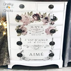 Chalky Chicks All-in-One Chalk Paint for Furniture or Cabinet -32 FlOz-Matte Finish Powdered Snow (Pure White) for Metal, Wood Furniture Paint - No Sanding All-in-One for Home Decor & Crafts, USA Made