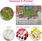 Foxhool Beginners Cross Stitch Kits Stamped Full Range of Embroidery Kits for Adults DIY Cross Stitches kit Embroidery Patterns for Needlepoint kit-Lying Eagles 17.7x17.7 inch