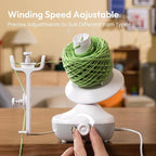 Etcokei Yarn Winder Crochet Kit, Electric Ball Winder for Knitting, Automatic Yarn Spinner Winder with Crochet Hook Set, Crochet Accessories, Ideal Helper for Knitting Lovers(White)