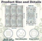 Yeaqee 100 Pcs Vintage Boho Napkins Paper Guest Towels 2 Ply Decoupage Napkins Disposable Decorative Hand Towel for Bathroom Kitchen Fall Wedding Party Dinner(Blue and Grey)