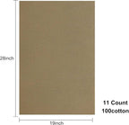 Aida Cloth 11 Count Cross Stitch Fabric,19×28inch (11CT,Tan)