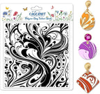 CHGCRAFT Artistic Pattern Polymer Clay Texture Sheets Fumes Silicone Stamp Water Flow Clay Texture Mat Modeling Pattern Pad for Jewelry and Clay Earrings Tools, 5.5x5.5 inch