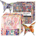 Origami Paper Kit 100 Sheets 70GSM 6 Inch Square Double Sided Color 100 Vivid Solid Colors for Hand Crafts Origami Paper Arts Creativity. Bohemian Blossom