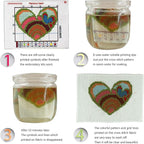CROSSDECOR Stamped Cross Stitch Kits 11CT 9.5X9.5 inch Pre-Printed Cross-Stitching Starter Patterns for Beginner Kids or Adults, Embroidery Needlepoint Kits