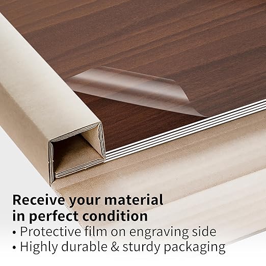 Trotec TroLase | 12"x24"x1/16", 4 Pcs | Cherry/White | 2 Ply | Modified Acrylic | Laser Engraving Double Color Plastic Sheet | Engraving Blanks for Laser, Saw, Guillotine | Made in USA