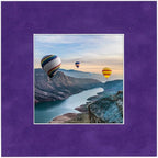 8x10 Mat Bevel Cut for 5x8 Photos - Acid Free Purple Crocus Suede Precut Matboard - For Pictures, Photos, Framing - 4-ply Thickness