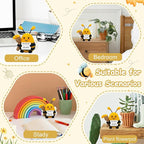 Positive Crochet Animals Bee Gifts - Birthday Gifts for Women Men, Inspirational Gift for Sister Friends Coworkers Boss, Appreciation Presents, Emotional Cheer Up Crochet Bee Cute Decor Small Stuff