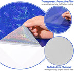 GIRAFVINYL Holographic Glitter Permanent Vinyl Bundle, 9 Assorted Colors 12-Inch Sheets, Glitter Vinyl Permanent Self-Adhesive Durable for Indoor/Outdoor Crafts, Easy to Cut/Weed with Protective Film