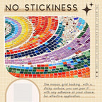 4 Set 24" X 24" Mosaic Mesh for Back Mounted Tile Fiberglass Mosaic Mesh Backing Boast for Tile Installation Supplies Tools (Non Sticky)