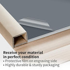 Trotec TroLase | 12"x12"x1/16", 8 Pcs | Smoke Grey/White | 2 Ply | Modified Acrylic | Laser Engraving Double Color Plastic Sheet | Engraving Blanks for Laser, Saw, Guillotine | Made in USA