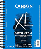 Canson XL Series Mixed Media Art Paper Pad Bundle - 9x12 inches 60 Sheets and 7x10 inches 60 Sheets