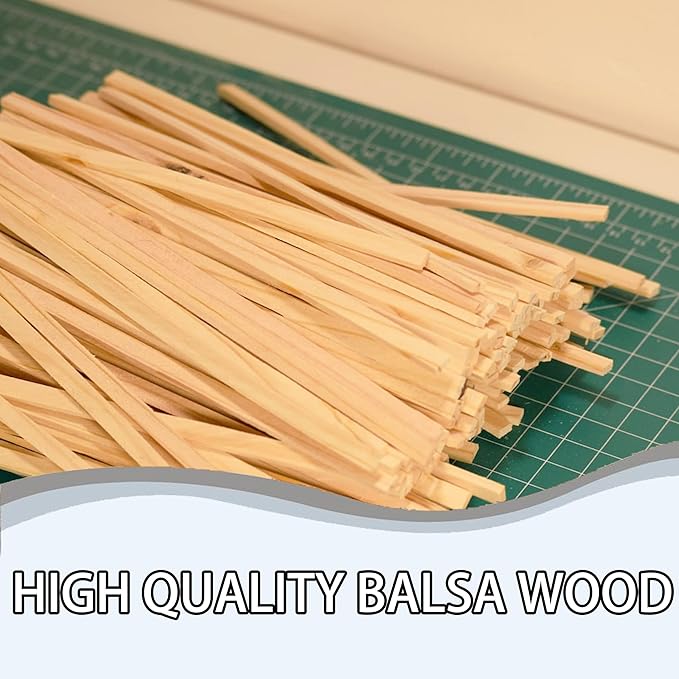 Balsa Wood Square Dowels 30Pcs 1/2 x 1/2 x 12 inch DIY Sticks for Crafts Model Making(1/2"x12"-30pcs)