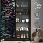 rabbitgoo Window Privacy Film, Total Blackout Window Film, Stained Glass Heat Control Glass Thermal Sticker, Room Darkening Door Cover, Anti-UV Privacy Cling with Installation Tools, 17.5" x 118.1"