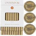 Wax Seal Sticks Bronze, ONWINPOR 20pcs Glue Gun Wax Sealing Sticks for Wax Seal Stamp, Bronze Gold Mini Wax Gun Sticks Suit to 0.28'' Glue Gun, Wedding Invitations, Envelope (Copper)