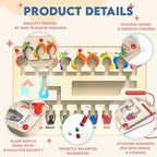 Magnetic Maze Board for Kids Age 3-5, Montessori Educational Wooden for All Toddlers 3 Busy Board, Preschool Learning Adventure, Fine Motor Skills, Fruits Colors Puzzle, Autism-Friendly Toy