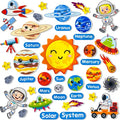 PENGFULL Felt Flannel Board Story Pieces for Toddlers Preschool,Kids Interactive Storytelling Teaching Play Kits for Flannel Board or Felt Board,with Words Felt Pieces(Solar System)