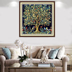 Findvoor Counted Cross Stitch Kits for Adults Full Range of Cross Stitching Embroidery Unprinted Pattern for Beginners, 11CT Needlepoint Kit Patterns Embroidery Kits-Magic Tree of Life 18x18 inch
