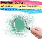 Mica Powder - 60g Mica Powder for Epoxy Resin - Pearl Pigment Powder Dye for Resin/Eye Shadow/Soap Making/Nails/Bath Bombs etc. (Green)