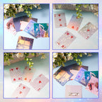 36 Sheets Holographic Sticker Paper Clear A4 Vinyl Sticker Paper Self Adhesive Waterproof Transparent Film Gem Rainbow Star Patterns, 11.7 x 8.3 Inch (Gem,Rainbow,Spot,Star,Snowflake,Heart)