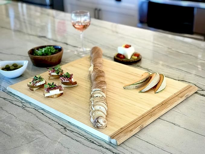 Pureboo Premium Bamboo Pull-out Cutting Board - 8 Different Sizes to Fit Most Standard Slots 13.75"W x 22"D x 3/4"H
