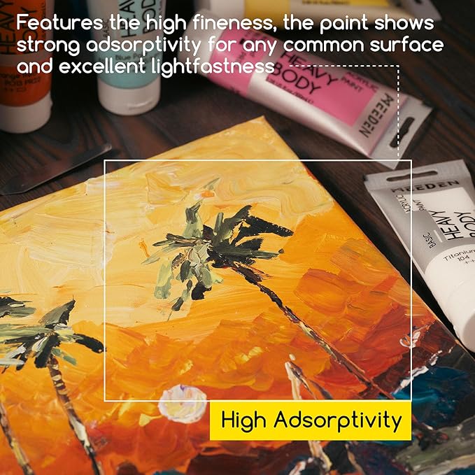 MEEDEN Acrylic Paint Olive Green: Bundled with Additional Titanium White Color - 100ml/3.38oz x 2 Bulk Heavy Body Acrylic Paint Tubes for Art Craft Painting