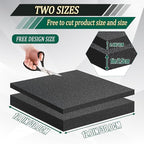 8 Pcs Polyethylene Foam Pads for Packing Foam Sheets 2 Size Cuttable High Density Cushioning Inserts Protective Foam for Packing Cases and Crafts- 12" X 12" X (0.4" and 1")