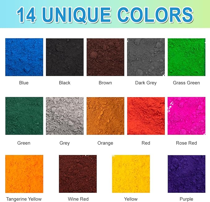 GOODTAKE Concrete Pigment, Purple Iron Oxide Pigment Powder, Concrete Cement Dye Color Pigment for Pastel Tile Paint Concrete Cement Mortar Grout (Purple, 12 oz)