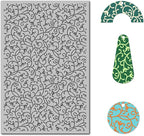 Arbuya Swirls Polymer Clay Texture Mat for Earrings Jewelry Making, Filigree Flowers Clay Texture Sheets for Polymer Clay Projects Floral Stamps for Clay Earrings Tools