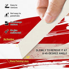 RED WOLF 0.94" x 60 Yards Masking Tape 6 Pack, General Purpose for Painting Arts Crafts Label Car Painting, Sharp Paint Line No Residue Painters Tape White Beige Crepe Paper Tape Heat Resistance