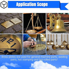 Brass Sheet,2" x 8"-18 Gauge(1mm) Thickness,99.9% Pure Brass Plates for DIY, Jewelry, Electrical, Repair, Industrial(2 Pac