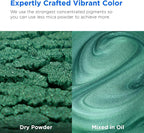 Rolio Premium Mica Powder - Egyptian Green (100G / 3.5 oz) - 1 Jar of Green Pigment Powder for Epoxy Resin, Dye, Soap Making, Nail Polish, Paint, Candle Making, Bath Bombs, Slime