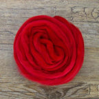 Revolution Fibers Merino Wool Roving | Premium Combed Wool Top | 22 Micron, Perfect for Felting Projects, Spinning, Wall Hangings and Tapestry (Scarlet)