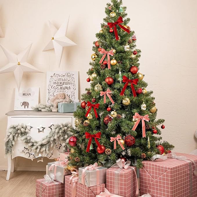 Brown Velvet Ribbon,1" W x 20Yd Single Face,Great for Gift Wrapping,Hair Bows,Handmade Craft and Christmas,Wedding Decoration (1" Brown)