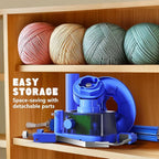 Yarn Winder and Swift, Electric Yarn Ball Winder & Swift Combo for Crocheting, Efficiently Cake with Strong Tension Adjustable Speed Up to 13 oz, Yarn Spinner Wool for Knitting Enthusiast (Blue)