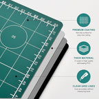 Prime Vinyl Cutting Mat, 23" x 35" Large Self Healing Sewing Mat, 5-Ply Heavy Cut Board, Rotary Cutting Mat for Crafts, Sewing Supplies and Quilting Tools
