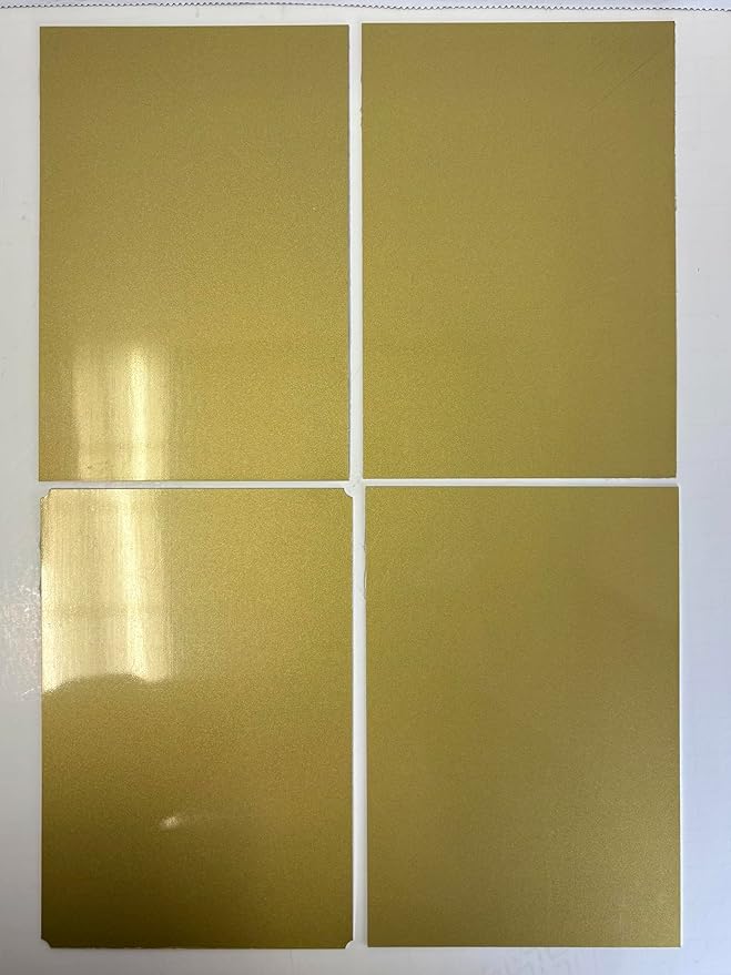 Blank Metal Plates for Laser Engraving - 4 Pack | Aluminum Sheets 0.020" Thick | CO2, Diode, Fiber Laser Compatible | Multiple Sizes & Colors (Gold (engraves black), 8.25x11.25 inch)