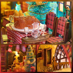 Book Nook Kit, DIY Miniature House Kit Book Nook, 3D Wooden Puzzle Bookshelf Insert Bookends DIY Model Building Kits for Adults Teens Creative (Songs of The Snowy Night)